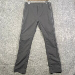 Beams Pants Adult Large Gray Piping Golf Polyester 33x31 Measure Outdoor Pockets